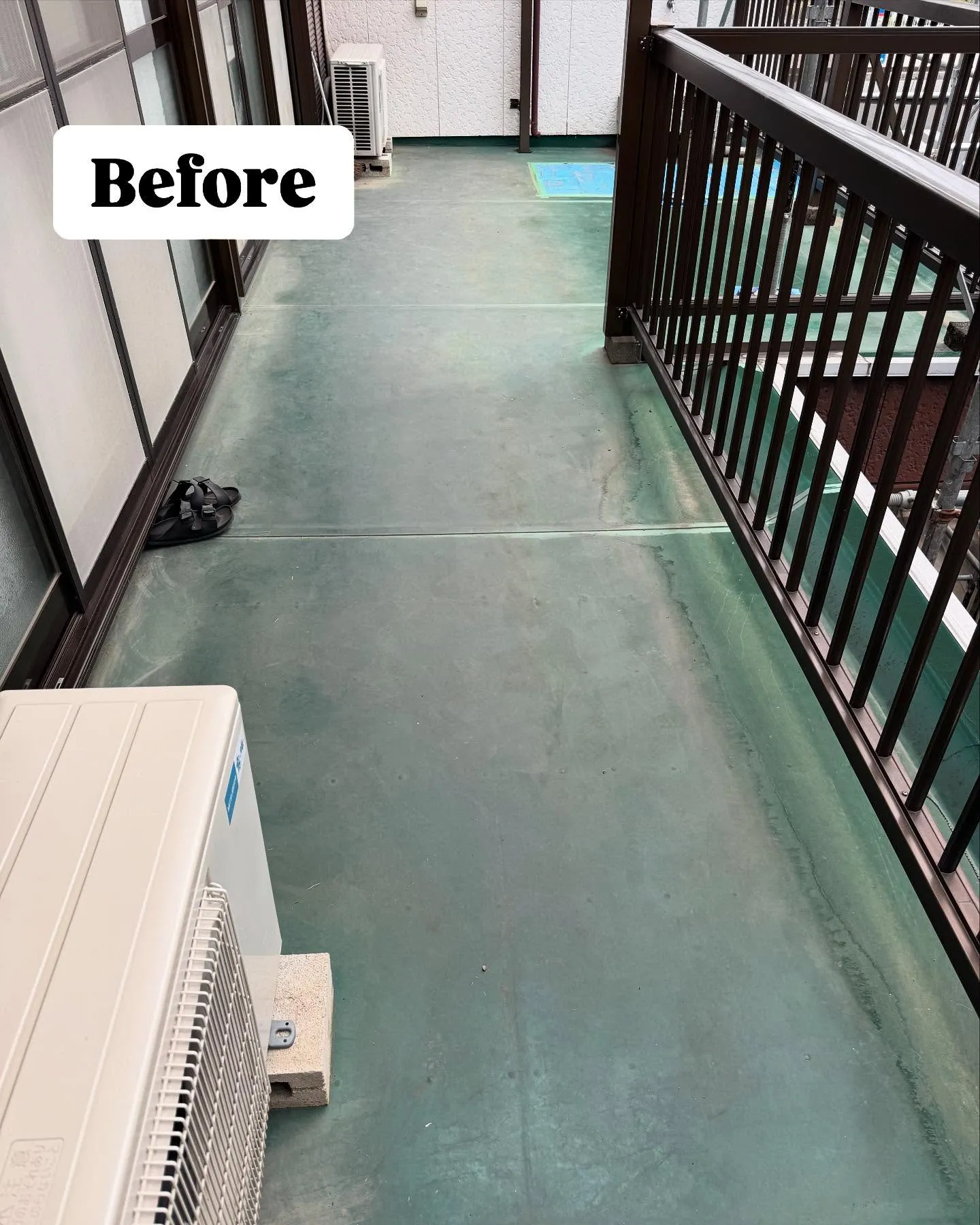 埼玉県鴻巣市のＫ様邸にて、ベランダウレタン防水工事が無事完了...