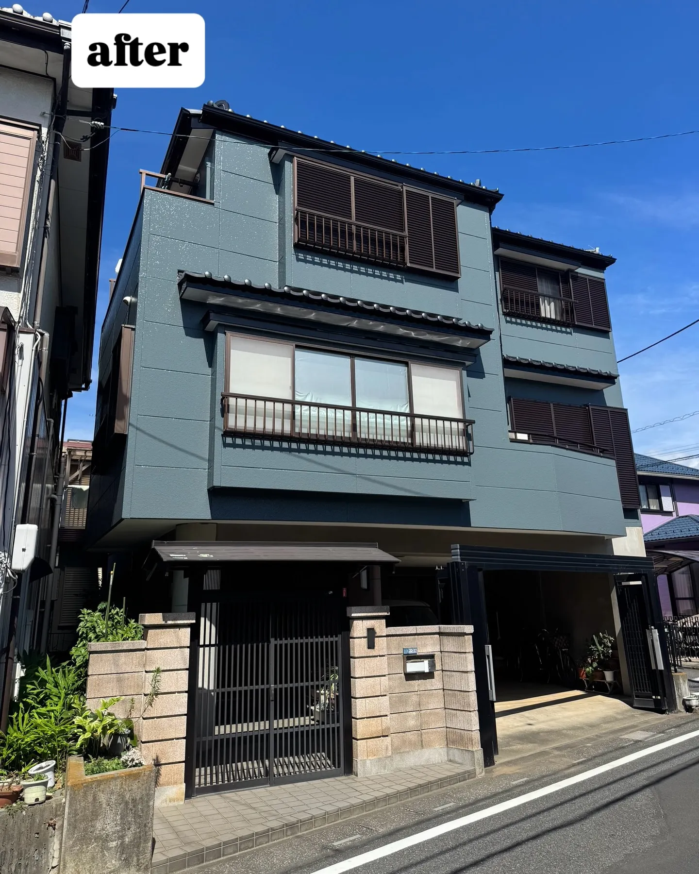 埼玉県鴻巣市のK様邸での外壁塗装が完工しました！✨ 